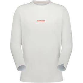 アウトドア QD ロゴ プリント ロングスリーブ Tシャツ アジアンフィット 1016-01030 メンズ 長袖 ロンT トップス （00783 WHITE-MAMMUTREDPRT1）
