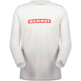 アウトドア QD ロゴ プリント ロングスリーブ Tシャツ アジアンフィット 1016-01030 メンズ 長袖 ロンT トップス （00758 WHITE-MAMMUTREDPRT2）