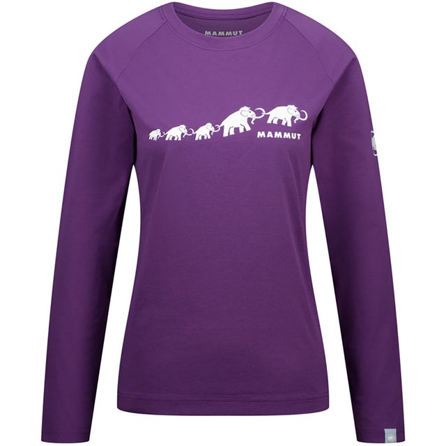 アウトドア QD ロゴ プリント ロングスリーブ Tシャツ アジアンフィット レディース 女性 ウィメンズ 長袖Tシャツ （6464 PALOJAPRT5）