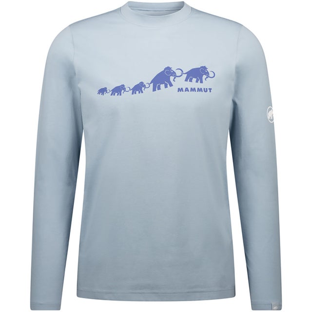 アウトドア QD ロゴ プリント ロングスリーブ Tシャツ アジアンフィット 1016-01030 メンズ 長袖 ロンT トップス （50695 NEBLAPRT5）