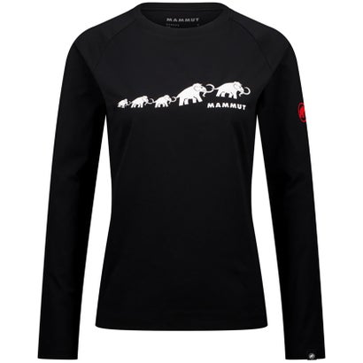 マムート MAMMUT マムート MAMMUT アウトドア QD ロゴ プリント ロングスリーブ Tシャツ アジアンフィット レディース 女性 ウィメンズ 長袖Tシャツ （00710 BLACKPRT5）｜詳細画像