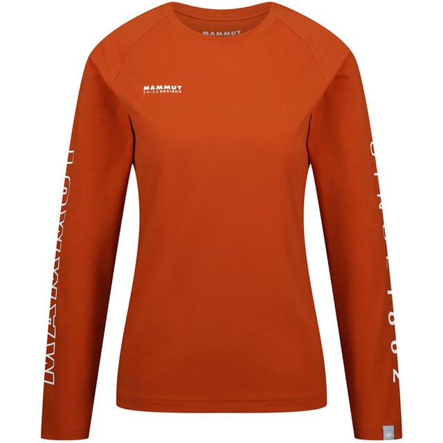 アウトドア QD ロゴ プリント ロングスリーブ Tシャツ アジアンフィット レディース 女性 ウィメンズ 長袖Tシャツ （7571 AUTUMNLARICEPRT3）