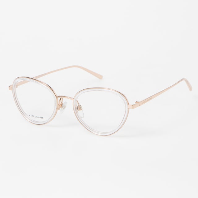 
                    メガネ 眼鏡 アイウェア レディース メンズ （ゴールド/クリスタル）