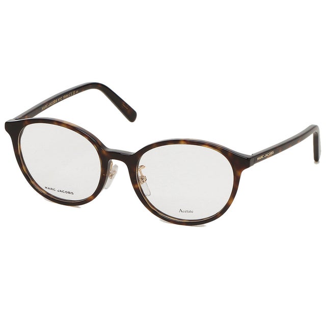 
                    メガネフレーム 眼鏡フレーム アジアンフィット ブラウン ブラック レディース 711F 086 （レンズ：CLEARフレーム：HAVANA）
