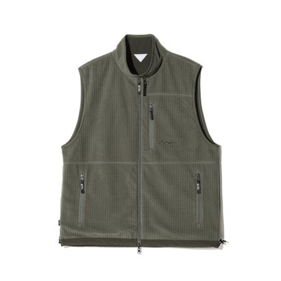 GRID FLEECE VEST （ブラック）｜詳細画像