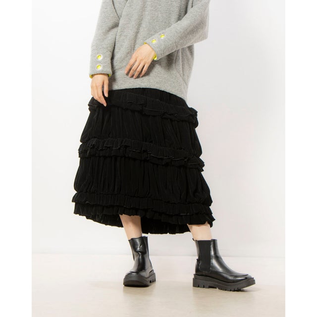 
                    Flocky Tulle Tiered Skirt