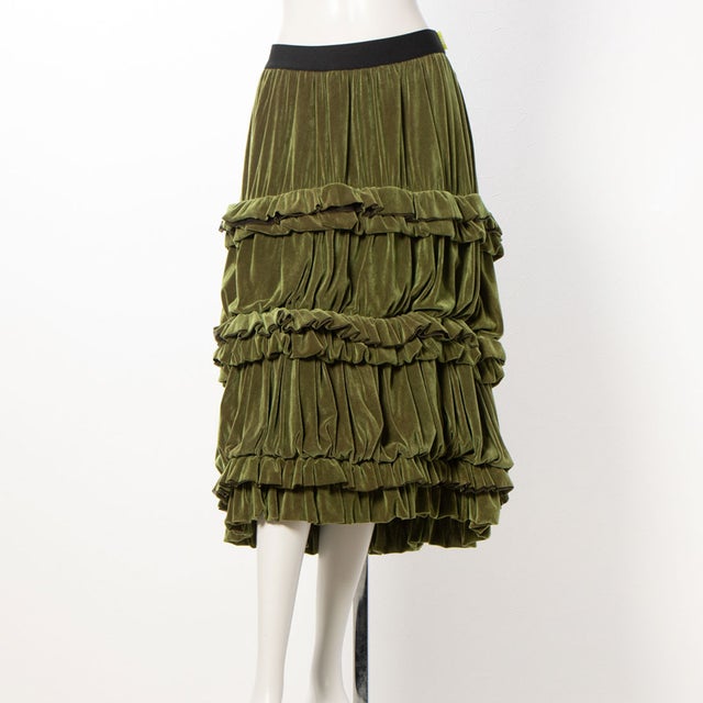 
                    Flocky Tulle Tiered Skirt