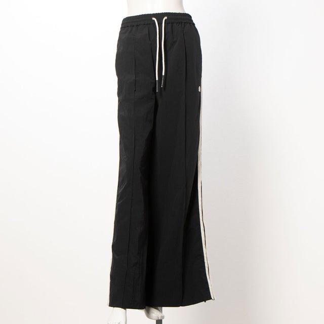 
                    Recycled Nylon DenimMixed Wide Pants