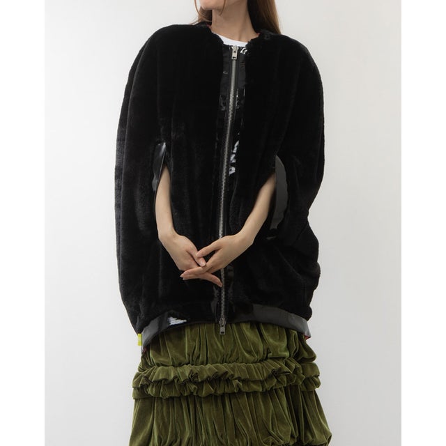 
                    Eco-Fur  Open Front  Poncho