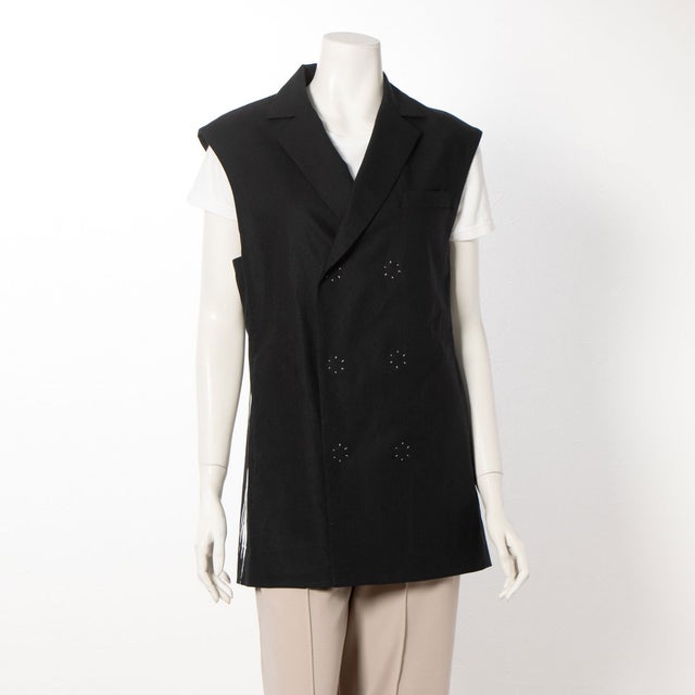 
                    Recycled Linen Double Breasted Vest