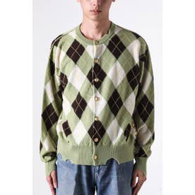 ‼️新品未使用‼️26aw MASU DIAMOND SCRAPEDCARDIGAN エムエーエスユー MASU Diamond Scraped Cardigan （Pistachio