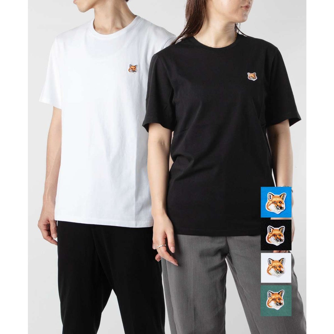 MAISON KITSUNE メゾンキツネ Tシャツ 4枚セット XS メゾンキツネ MAISON KITSUNE LM00104KJ0008 Tシャツ FOX HEAD PATCH