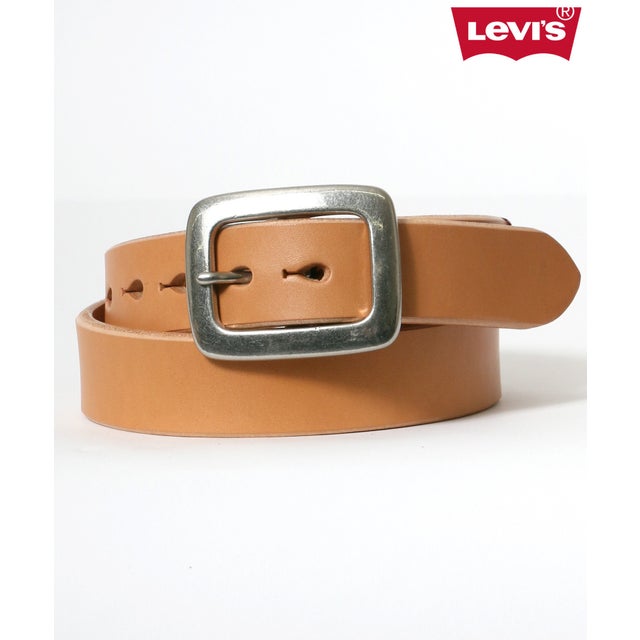【Levi's/リーバイス】 made in Japan 本革 35mm幅 ツーホース 焼印レザーベルト/国産 日本製 メンズ カジュアル