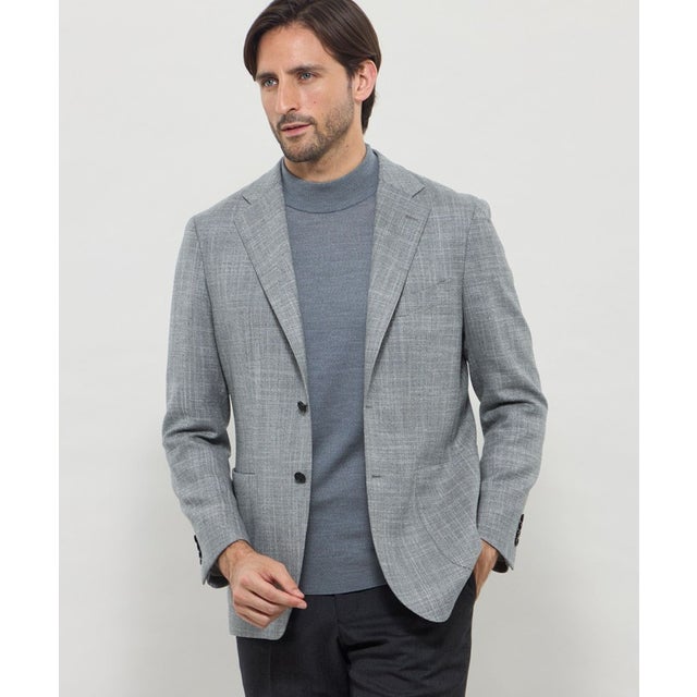 【NEW BRIDGE】【VITALE BARBERIS CANONICO/ヴィターレ・バルベリス・カノニコ】ツイードジャケット （ライトグレー）