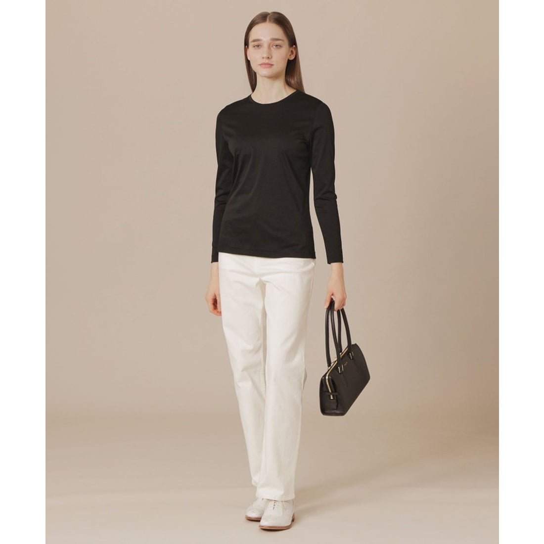 MACKINTOSH LONDON コットン ロングシャツ ベージュ 38 eclat5月号掲載 