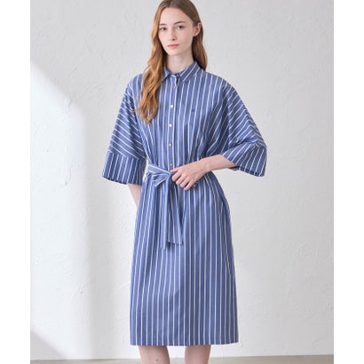 マッキントッシュ ロンドン MACKINTOSH LONDON コットンタイプライターストライプワンピース （ブルー5）｜詳細画像