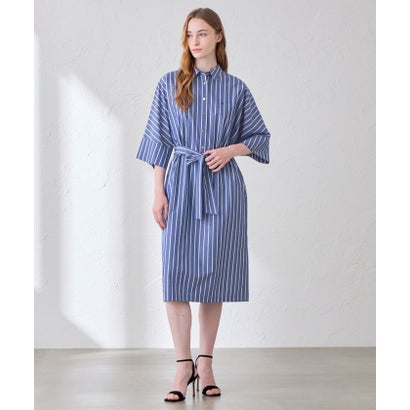 マッキントッシュ ロンドン MACKINTOSH LONDON コットンタイプライターストライプワンピース （ブルー5）｜詳細画像