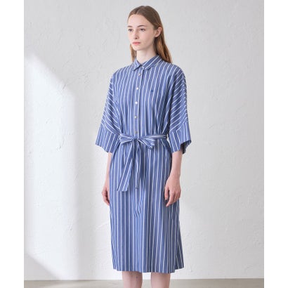 マッキントッシュ ロンドン MACKINTOSH LONDON コットンタイプライターストライプワンピース （ブルー5）｜詳細画像