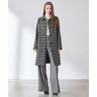 マッキントッシュ ロンドン MACKINTOSH LONDON 【BANTON/バントン】ウールダブルクロスチェックステンカラーコート （グレー5）｜詳細画像