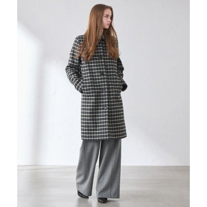 マッキントッシュ ロンドン MACKINTOSH LONDON 【BANTON/バントン】ウールダブルクロスチェックステンカラーコート （グレー5）｜詳細画像