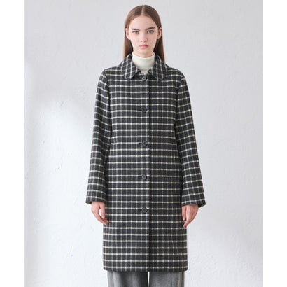 マッキントッシュ ロンドン MACKINTOSH LONDON 【BANTON/バントン】ウールダブルクロスチェックステンカラーコート （グレー5）｜詳細画像