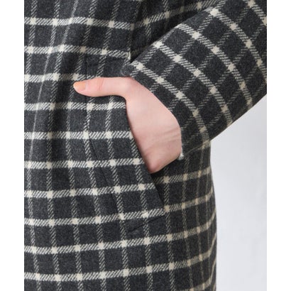 マッキントッシュ ロンドン MACKINTOSH LONDON 【BANTON/バントン】ウールダブルクロスチェックステンカラーコート （グレー5）｜詳細画像