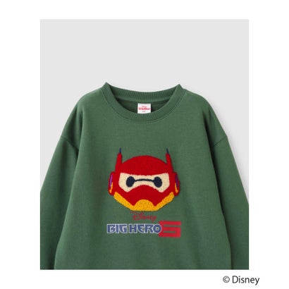 Disney 『アーマード・ベイマックス』/サガラ刺しゅう裏毛トレーナー （グリーン）｜詳細画像
