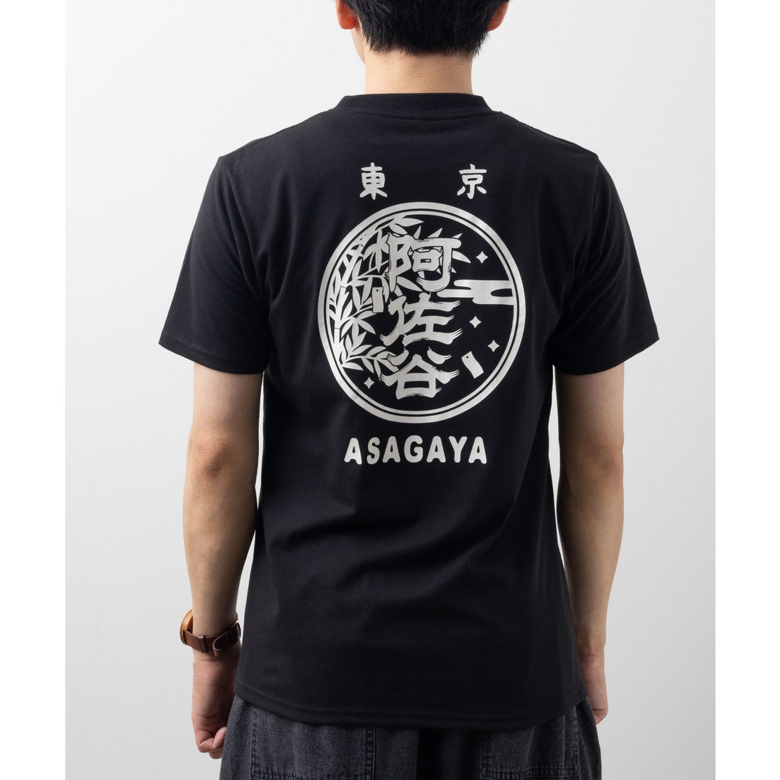 マックハウス Mac-House 阿佐ヶ谷半袖Tシャツ （ブラック） -靴 