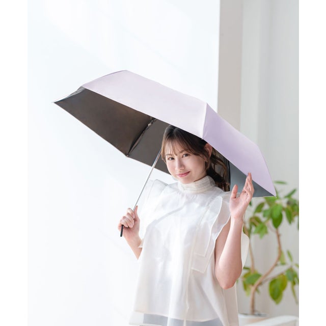 折りたたみ傘 晴雨兼用 UVカット 完全遮光 軽量 コンパクト 55cm 男女兼用 （パープル）