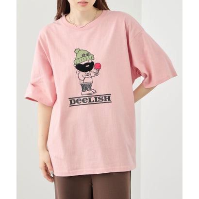OZZY サガラ刺繍 クルーネック 半袖Tシャツ （ホワイト×アイス）｜詳細画像