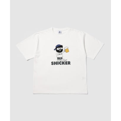 OZZY サガラ刺繍 クルーネック 半袖Tシャツ （ホワイト×アイス）｜詳細画像
