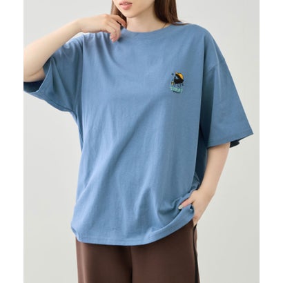 OZZY ワンポイント サガラ刺繍 クルーネック 半袖Tシャツ （ホワイト）｜詳細画像