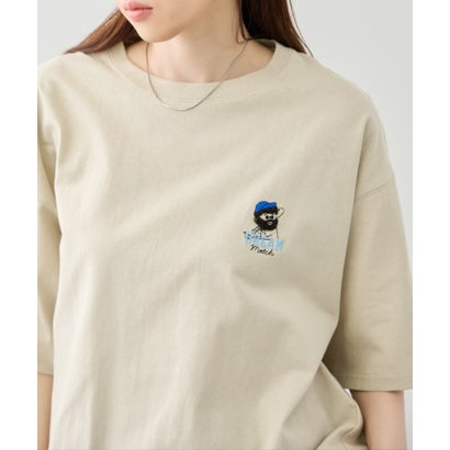 OZZY ワンポイント サガラ刺繍 クルーネック 半袖Tシャツ （ホワイト）｜詳細画像