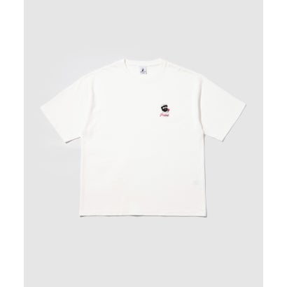 OZZY ワンポイント サガラ刺繍 クルーネック 半袖Tシャツ （ホワイト）｜詳細画像