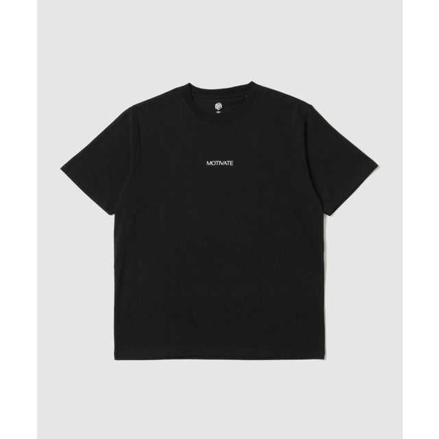 TC天竺 ストリート バックロゴ 半袖Tシャツ （ブラック×MOTIVATE）