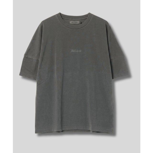 ピグメント加工バックプリントショートTシャツ （ブラック）