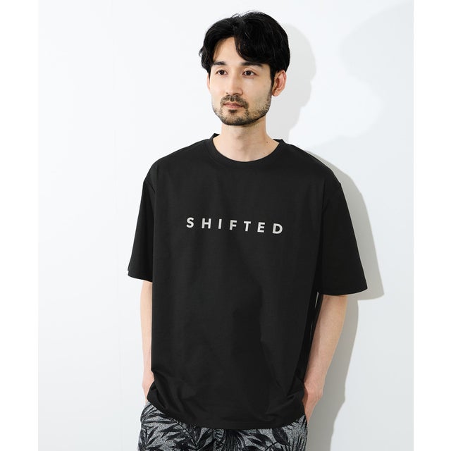 接触冷感 テック天竺5分袖Tシャツ （ブラック）