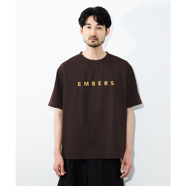 接触冷感 テック天竺5分袖Tシャツ （ブラウン）