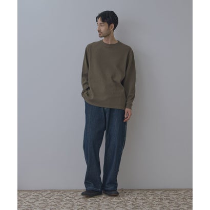 BCIコットン リラックスフィット ワッフル長袖Tシャツ （オリーブ）｜詳細画像