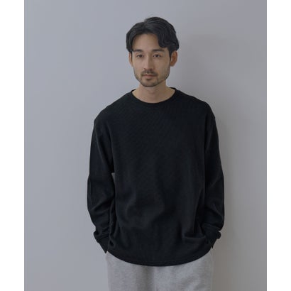 BCIコットン リラックスフィット ワッフル長袖Tシャツ （オリーブ）｜詳細画像