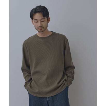 BCIコットン リラックスフィット ワッフル長袖Tシャツ （ホワイト）｜詳細画像