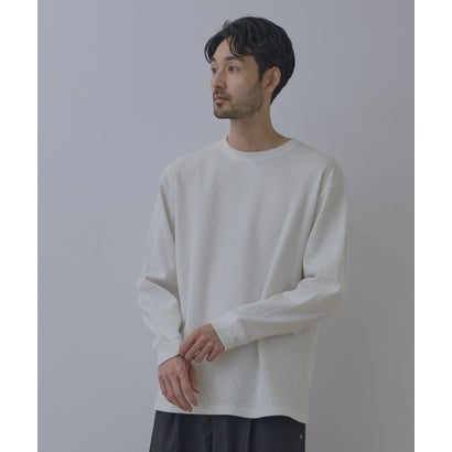BCIコットン リラックスフィット ワッフル長袖Tシャツ （ネイビー）｜詳細画像