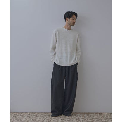 BCIコットン リラックスフィット ワッフル長袖Tシャツ （ネイビー）｜詳細画像