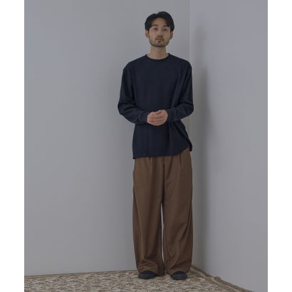 BCIコットン リラックスフィット ワッフル長袖Tシャツ （ブラック）｜詳細画像