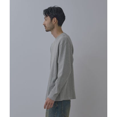 BCIコットン リラックスフィット ワッフル長袖Tシャツ （ブラック）｜詳細画像