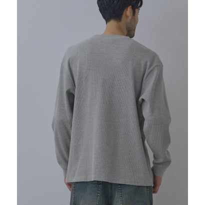 BCIコットン リラックスフィット ワッフル長袖Tシャツ （ブラック）｜詳細画像