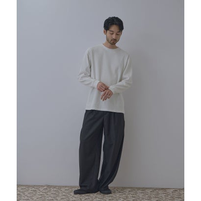 BCIコットン リラックスフィット ワッフル長袖Tシャツ （グレー）｜詳細画像