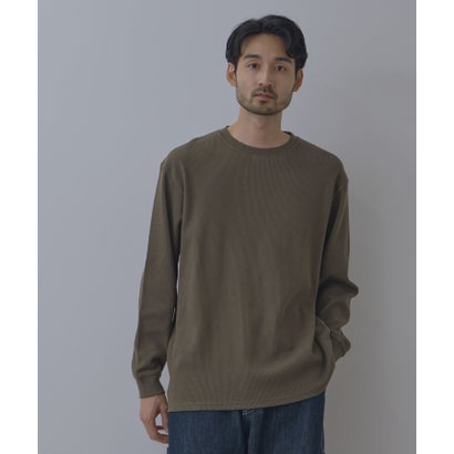 BCIコットン リラックスフィット ワッフル長袖Tシャツ （グレー）｜詳細画像