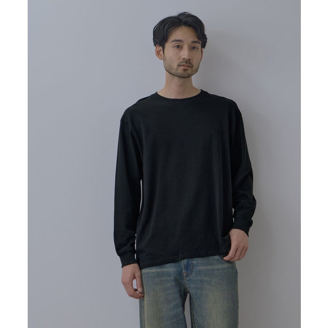 BCIコットン リラックスフィット長袖Tシャツ （ブラック）