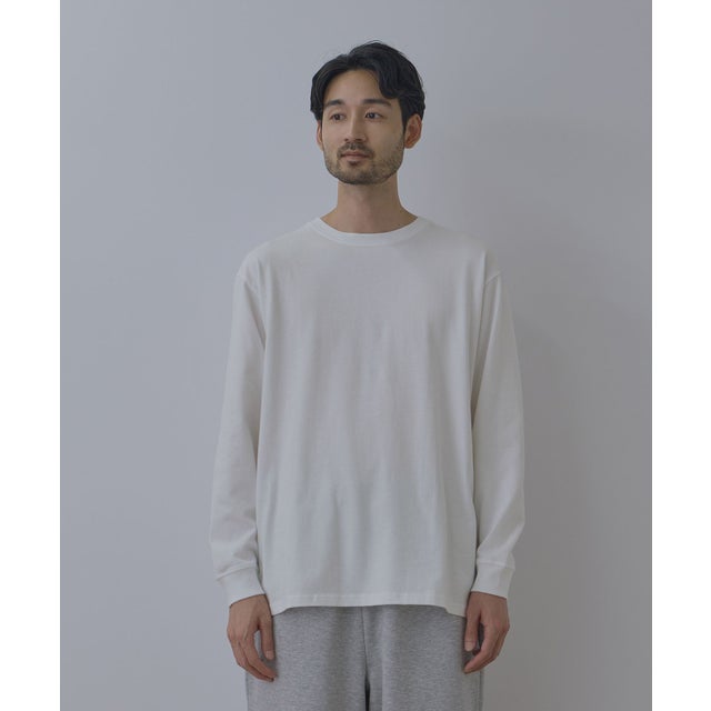 BCIコットン リラックスフィット長袖Tシャツ （ホワイト）